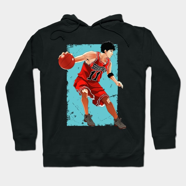 Slam Dunk - Rukawa Hoodie by Hala Art